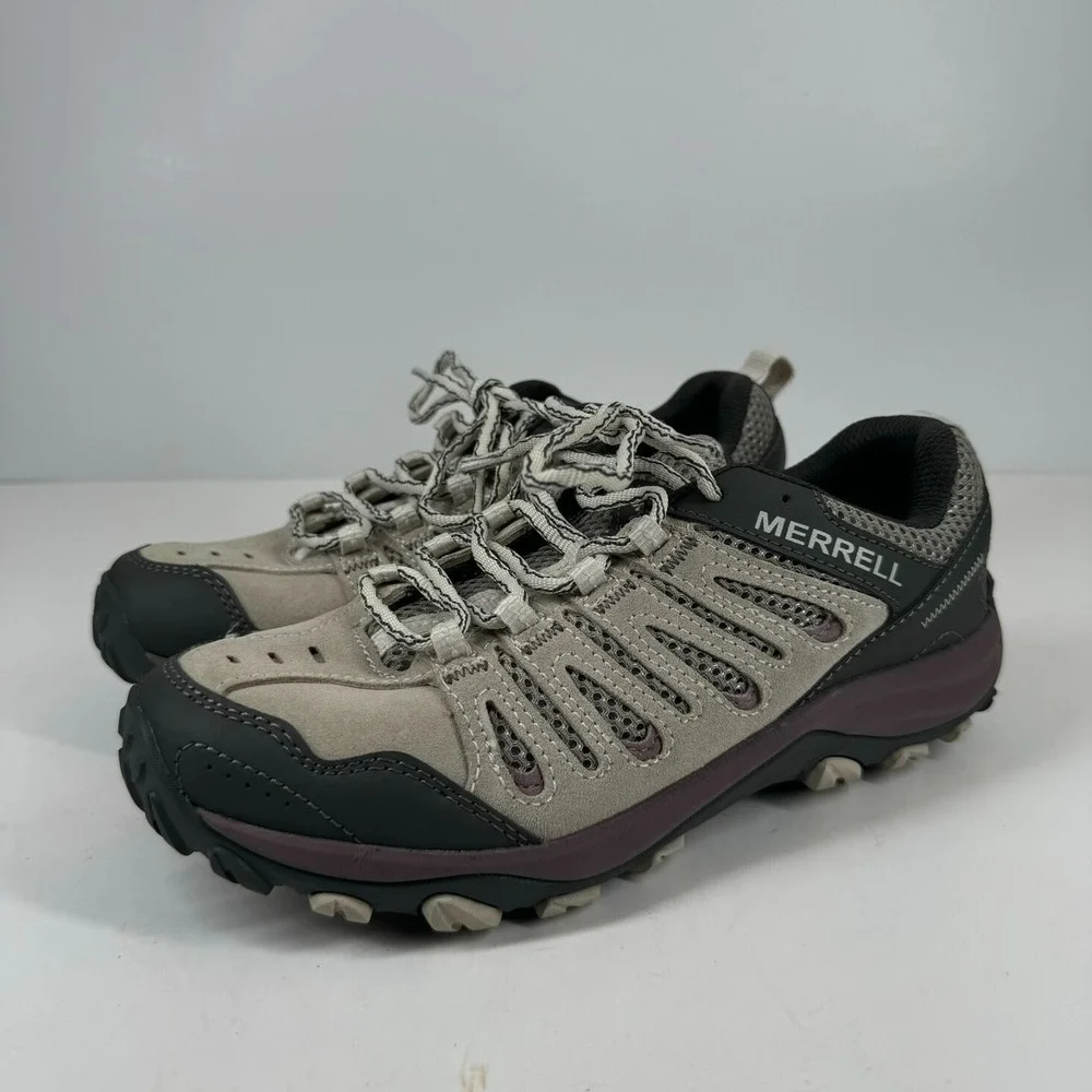 Merrell Crosslander 3 Women's US 8 Silver Antler Grey Suede Hiking Trail Shoes